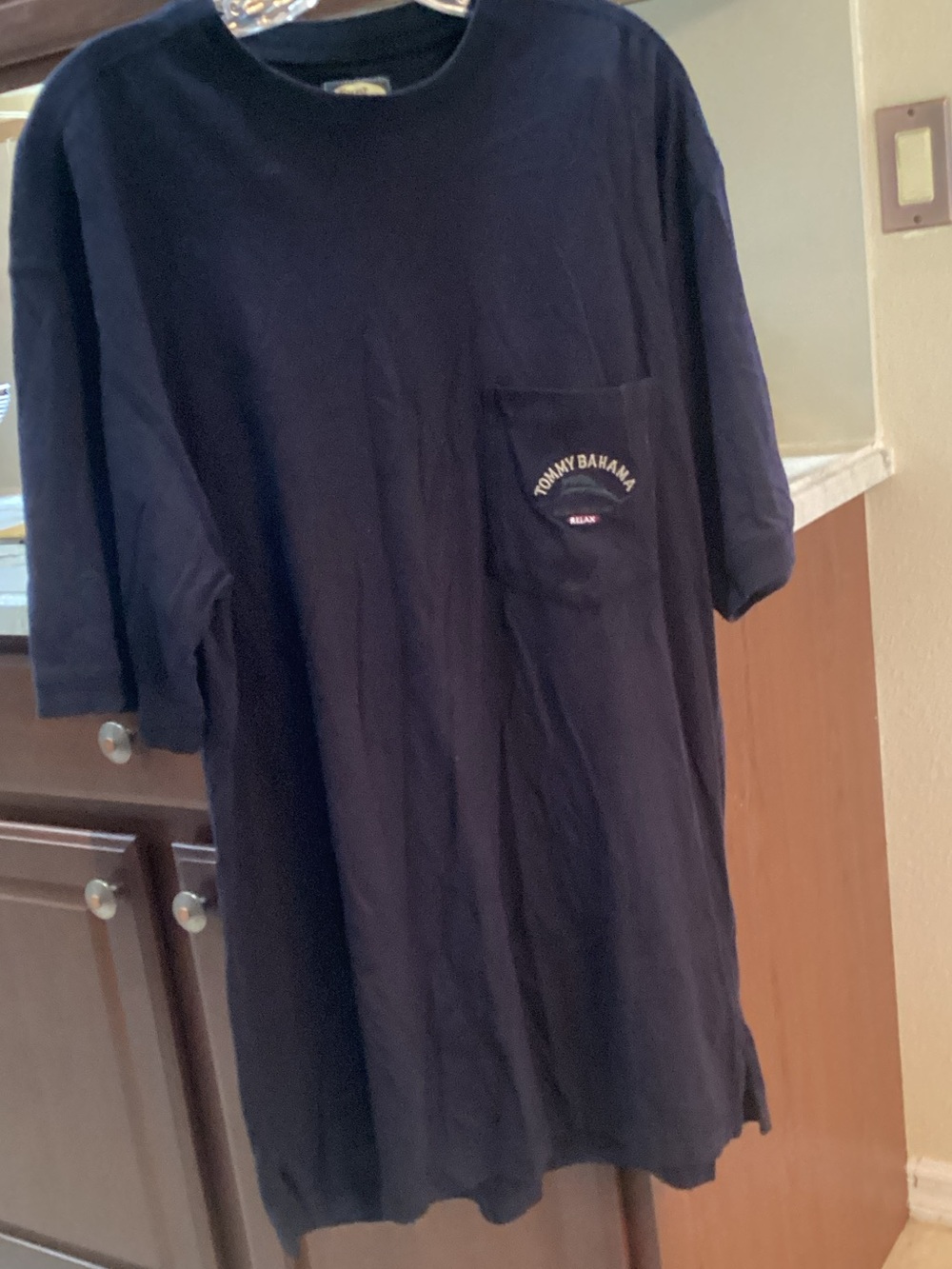 Tommy Bahama Black Short-Sleeve Pocket Tee